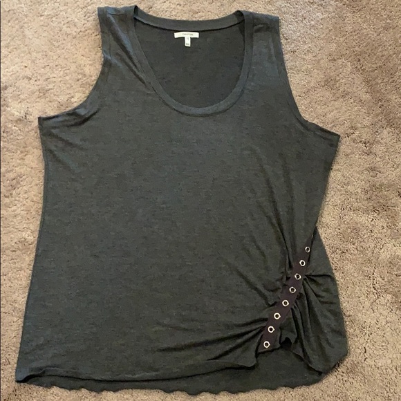 Maurices Tops - NWOT Maurices Gray Tank with Grommets Detail